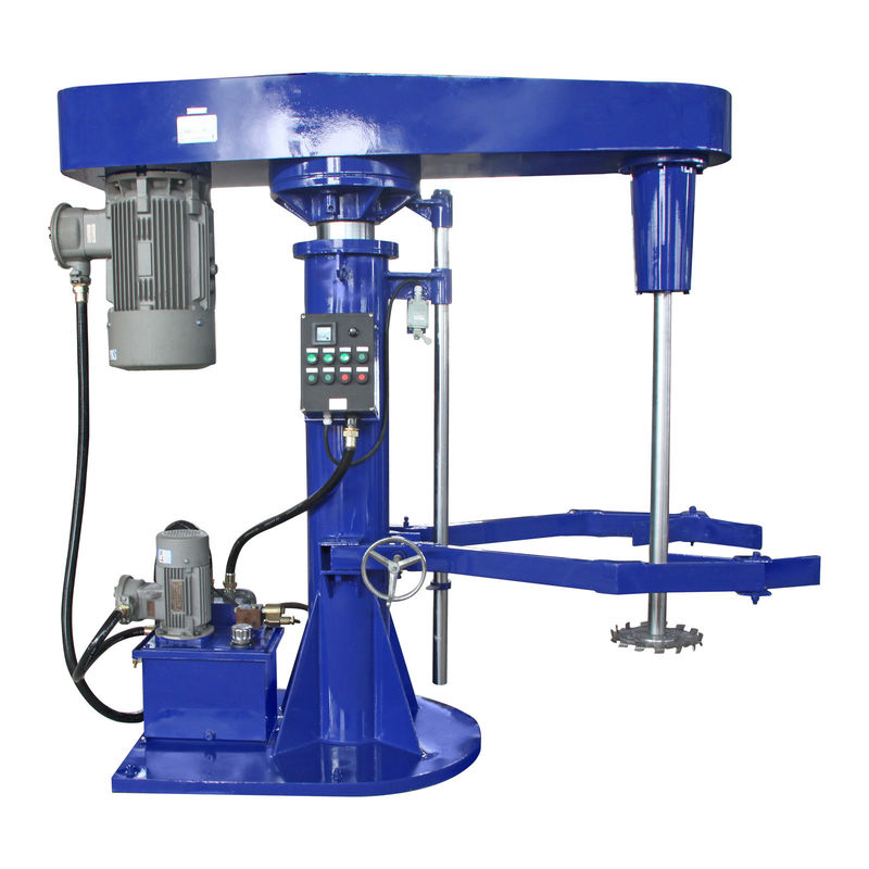 High Speed Disperser with 900-1200mm Lifting Rise Distance 5.5 KW Power and SS304 Dispersion Disc for Large Scale Production