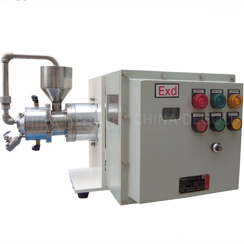 White And Blue Wet Bead Mill With Motorpower 1.5 KW To 30 KW Feedsize Up To 5 Mm And Cooling Water Less 10°C For Dispersion Processes