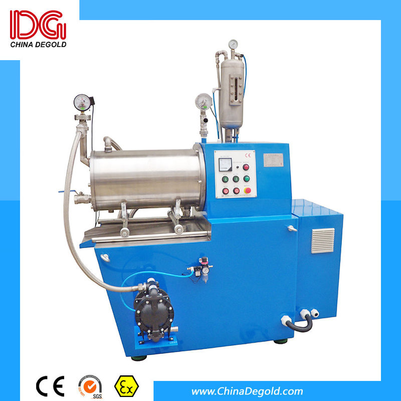 Horizontal Bead Mill with SUS 304 Stainless Steel Inner Chamber for Feed Size Up To 5 Mm and Double End Mechanical Seal