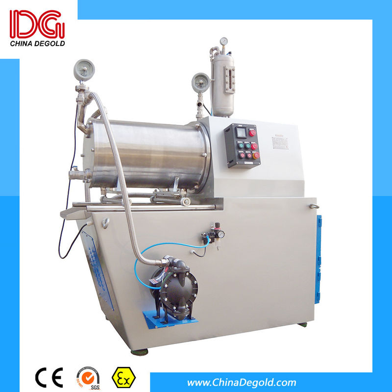 ZM50SB4410E Horizontal Bead Mill with Manual Or Automatic Discharge Double-end Mechanical Sealing and 0.3mm Screen Circle for Wet Grinding